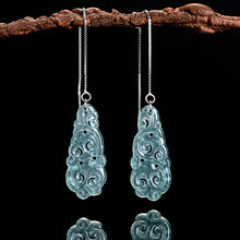 Natural Jade Earrings Silver Jadeite Earrings