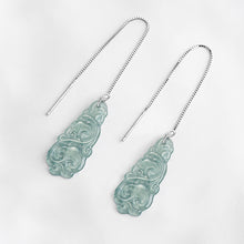 Natural Jade Earrings Silver Jadeite Earrings