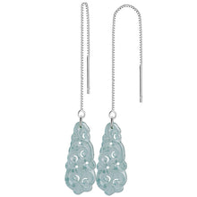 Natural Jade Earrings Silver Jadeite Earrings