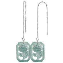 Natural Jade Earrings Silver Jadeite Earrings