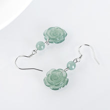 Natural Jade Earrings Silver Jadeite Earrings