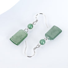 Natural Jade Earrings Silver Jadeite Earrings