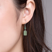 Natural Jade Earrings Silver Jadeite Earrings