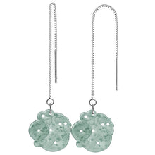 Natural Jade Earrings Silver Jadeite Earrings