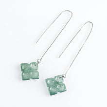 Natural Jade Earrings Silver Jadeite Earrings