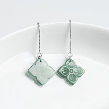 Natural Jade Earrings Silver Jadeite Earrings