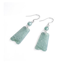 Natural Jade Earrings Silver Jadeite Earrings
