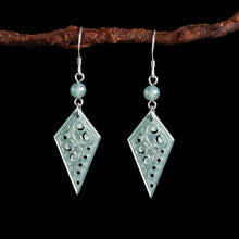 Natural Jade Earrings Silver Jadeite Earrings