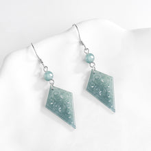 Natural Jade Earrings Silver Jadeite Earrings