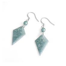 Natural Jade Earrings Silver Jadeite Earrings