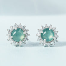 Natural Jade Earrings Silver Jadeite Earrings