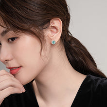 Natural Jade Earrings Silver Jadeite Earrings