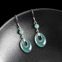 Natural Jade Earrings Silver Jadeite Earrings