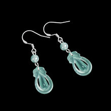 Natural Jade Earrings Silver Jadeite Earrings