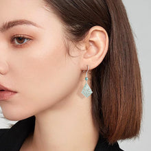 Natural Jade Earrings Silver Jadeite Earrings