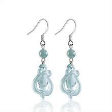 Natural Jade Earrings Silver Jadeite Earrings