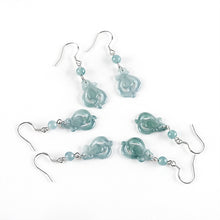 Natural Jade Earrings Silver Jadeite Earrings