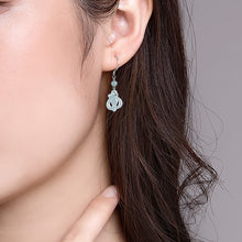 Natural Jade Earrings Silver Jadeite Earrings