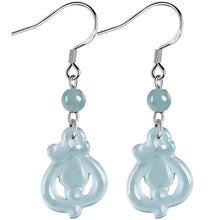 Natural Jade Earrings Silver Jadeite Earrings