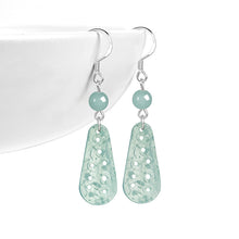 Natural Jade Earrings Silver Jadeite Earrings