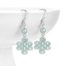 Natural Jade Earrings Silver Jadeite Earrings