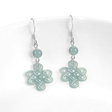 Natural Jade Earrings Silver Jadeite Earrings