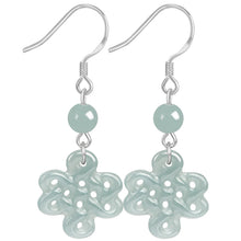 Natural Jade Earrings Silver Jadeite Earrings