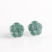Natural Jade Earrings Silver Jadeite Earrings
