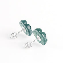 Natural Jade Earrings Silver Jadeite Earrings