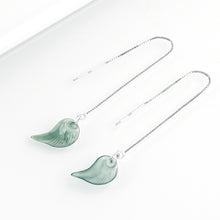 Natural Jade Earrings Silver Jadeite Earrings