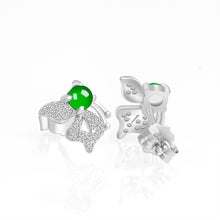 Natural Jade Earrings Silver Jadeite Earrings