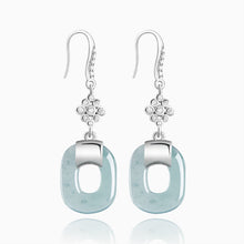 Natural Jade Earrings Silver Jadeite Earrings