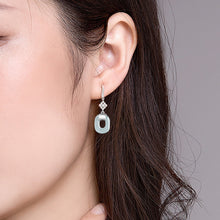 Natural Jade Earrings Silver Jadeite Earrings