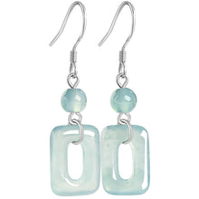Natural Jade Earrings Silver Jadeite Earrings