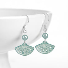 Natural Jade Earrings Silver Jadeite Earrings