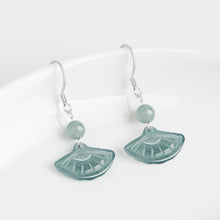 Natural Jade Earrings Silver Jadeite Earrings