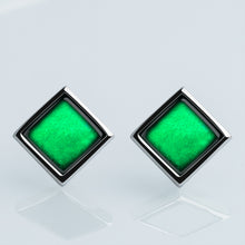 Natural Jade Earrings Silver Jadeite Earrings