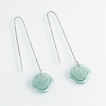 Natural Jade Earrings Silver Jadeite Earrings
