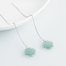 Natural Jade Earrings Silver Jadeite Earrings