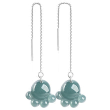 Natural Jade Earrings Silver Jadeite Earrings