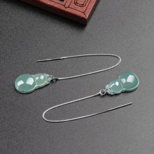 Natural Jade Earrings Silver Jadeite Earrings