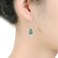 Natural Jade Earrings Silver Jadeite Earrings