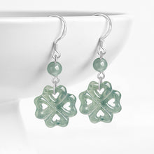 Natural Jade Earrings Silver Jadeite Earrings
