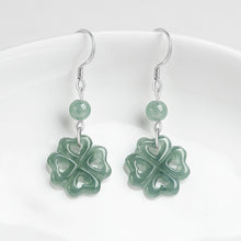 Natural Jade Earrings Silver Jadeite Earrings