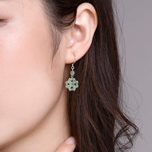 Natural Jade Earrings Silver Jadeite Earrings