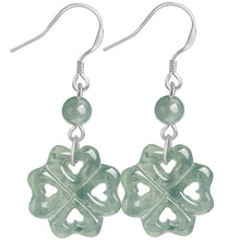 Natural Jade Earrings Silver Jadeite Earrings