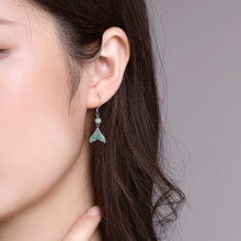 Natural Jade Earrings Silver Jadeite Earrings