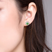 Natural Jade Earrings Silver Jadeite Earrings