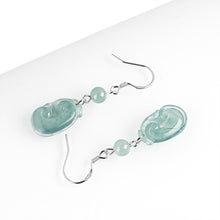 Natural Jade Earrings Silver Jadeite Earrings