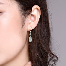 Natural Jade Earrings Silver Jadeite Earrings